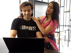 Indian doll with big naturals swallows the jizz after excellent blowjob