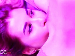 Cul, Club, Talons, Embrassement, Lesbienne, Russe, Rasée, Nénés