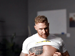 Sperma shot, Homo, Handbeurt, Masturbatie, Alleen, Tatoeage
