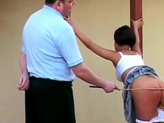 お尻, 緊縛, デカ尻, 茶髪の, フェティッシュ, お仕置き, オマンコ, ティーン