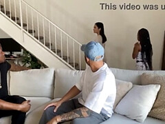 バイセクシャル, 黒人, 茶髪の, 手コキする, レズビアン, なめる, オマンコ, 濡れ