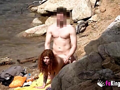 18, デカパイ, フェラチオ, 公共, 現実, 赤毛, スペイン人, ティーン