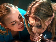Ashley Lane and Anna Claire Clouds get their eager holes hammered