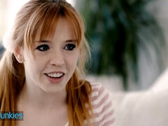 Petite teen Madi Collins gets her tight pussy stretched out by Donny Sins' massive cock in reality video