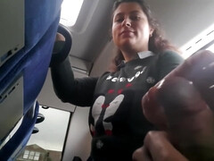Enthousiasteling, Grote mammen, Pijpbeurt, Bruinharig, Autobus, Auto, Fetisj, Flashing
