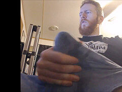 Bearded ginger muscle fellows thick cum stream