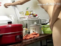 お尻, 毛深い, Hd, キッチン, 淫乱熟女, オマンコ, タイ, のぞき
