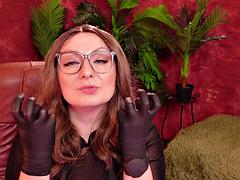 Negro, Ébano, Europeo, Fetiche, Guantes, Enfermera, Sexo soft, Solo