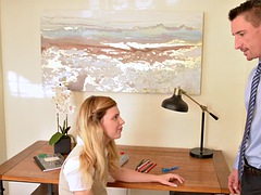 Grote lul, Blond, Pijpbeurt, Sperma shot, Hardcore, Zuigen, Tiener