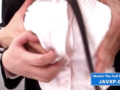 Asiatisch, Grosse titten, Blasen, Japanische massage, Milf, Natürlichen titten, Büro, Titten