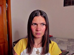 Nana, Brunette brune, Mignonne, Interracial, Masturbation, Adolescente, Nénés, Jouets