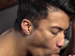 アナル, アジア人, 舐める尻, デカチン, フェラチオ, ゲイ, フェラする