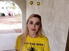 18 ans, Blonde, Sucer une bite, En levrette, Hard, Hd, Seins naturels, Pov