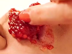 美女, 茶髪の, ヨーロピアン, オナニー, 一人, オッパイの