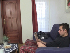 Cutie hard fucked from behind after rough blowjob