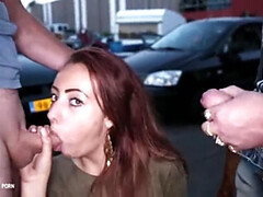 Dutch Teen Gets Facial Bukkake Outdoors - Big Cock Deep Throat