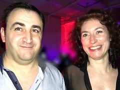 Amateur, Morena, Acercamiento, Pareja, Europeo, Francés, Grupo, Fiesta