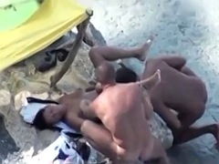 Пляж, Застукали, Секс без цензуры, Хд, Подглядывание