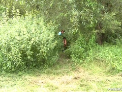 Gros seins, Sucer une bite, Éjaculer dans la bouche, Tir de sperme, De plein air, Pov, Réalité, Cheveux courts
