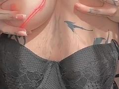 Leie, In den arsch, Schönheit, Blondine, Einschiebung, Masturbation, Strumpfhose