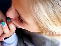 Enthousiasteling, Grote lul, Blond, Pijpbeurt, Sperma shot, Sperma in gezicht, Frans, Hd