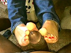 Amateur, Verga grande, Negro, Ébano, Fetiche de pies