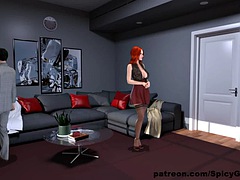Dreidimensional, Leie, Doppelpenetration, Freundin, Reif, Schlampe, Flotter dreier, Ehefrau
