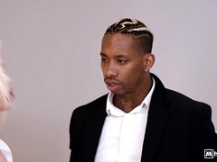 デカ尻, 黒人, ブロンド, ヒール, 異人種間, オマンコ, タトゥー, ヒモパン