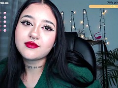 Morena, Latina, Adolescente, Juguetes, Camara web