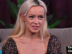 素人, 美女, デカチン, イギリス人, 着衣女と全裸男, フェムドム, 手コキする, ヒール