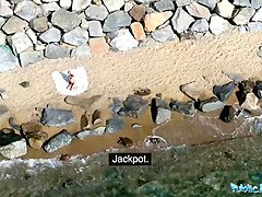 ビーチ, 美人, ビキニ, ブロンド, Hd, アウトドア, 小柄, 公共