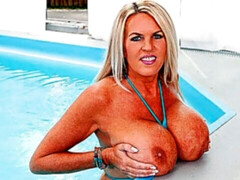 Wohlbeleibte schöne frauen, Grosse titten, Bikini, Milf, Pool, Solo, Titten, Nass