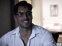 Glorious dark haired babe gave her sexy figure to a nice boy