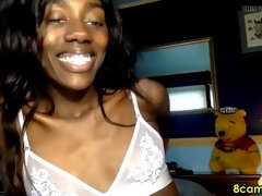 素人, 美女, 黒人, 黒人, 指いじり, 一人, ティーン, ウェブカメラ