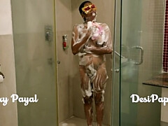 Leie, Grosse titten, Frau, Hd, Indisch, Reif, Dusche, Solo