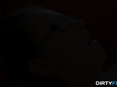 Pijpbeurt, Bruinharig, Europees, Hd, Gezichtspunt, Tiener, Tieten likken