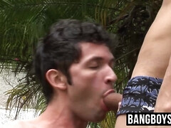 Verga grande, Mamada, Semen en la boca, Polla, Gay, Hd, Al aire libre, Trio