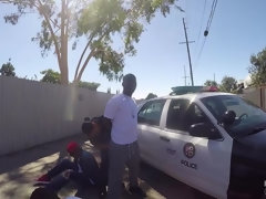 Pijpbeurt, Bruinharig, Sperma shot, Interraciaal, Latijnse vrouw, Buiten, Realiteit, Trio