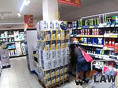 Geschnappt, Kehlenfick, Mann mann frau, Polizei, Dürr, Tätowierung, Flotter dreier, Uniform