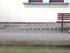 Lesbisch, Monster, Natürlichen titten, Im freien, Öffentlich, Schlaffe titten, Titten, Spanner