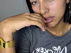 Grote mammen, Blond, Latijnse vrouw, Alleen, Tiener, Tieten likken, Speelgoed, Webcamera