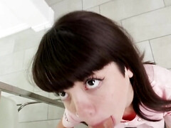 18, アジア人, 美女, フェラチオ, 衣服着たままセックス, チン, 軟体, Hd