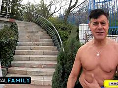 Amateur, Gros seins, Bikini, Blonde, Sucer une bite, Éjaculation interne, Masturbation, Nénés