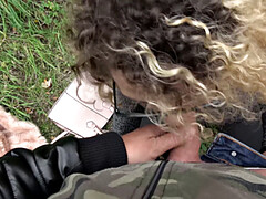 18 años, Mamada, Polla, Gafas, Al aire libre, Pov, Coño, Tatuaje