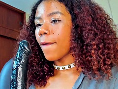 デカチン, デカパイ, フェラチオ, ディルド, ラティーナ, 一人, オッパイの, おもちゃ