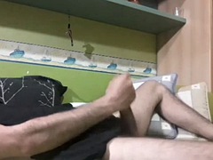 Amateur, Verga grande, Corridas, Europeo, Peludo, Pajear, Masturbación, Solo