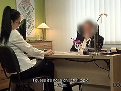 美人, チェコ, 眼鏡, ハードコア, Hd, お金, オフィス, スパイ