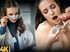 Grosser schwanz, Braunhaarige, Betrug, Tschechisch, Papi, Prüfung, Titten, Uniform