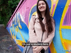 18 jaar, Pijpbeurt, Sperma in mond, Lul, Hardcore, Buiten, Student, Tieten likken