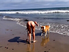 Plage, Blonde, Nue, De plein air, Pov, Public, Grande, Voyeur